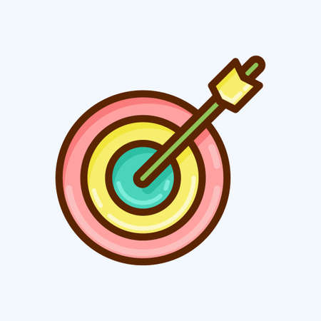 Icon Darts. suitable for Healthy symbol. flat style. simple design editable. design template vector. simple illustrationのイラスト素材