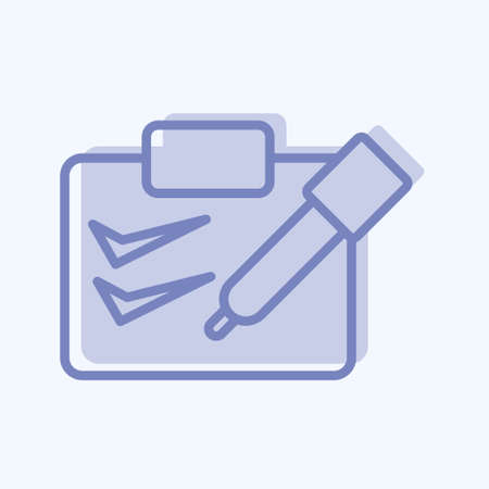 Icon Fitness Program. suitable for Healthy symbol. two tone style. simple design editable. design template vector. simple illustrationのイラスト素材