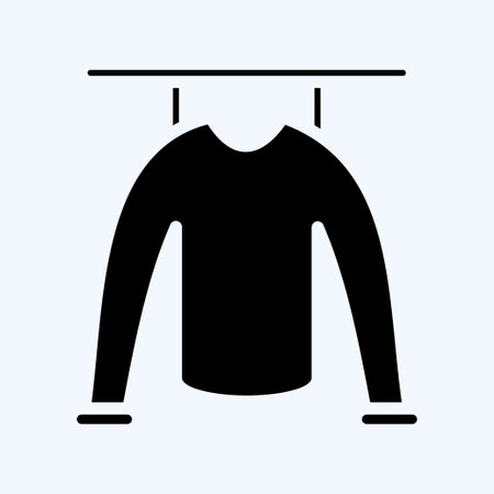 Icon Clothes. suitable for Kids symbol. glyph style. simple design editable. design template vector. simple illustrationのイラスト素材