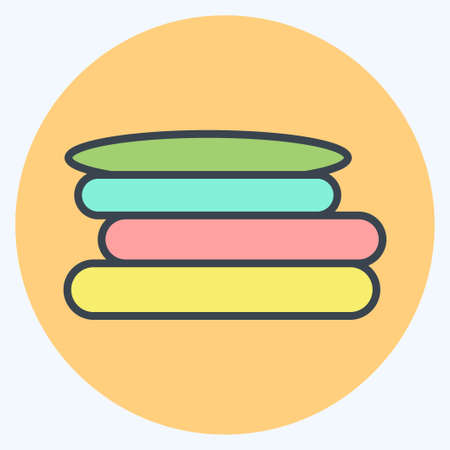 Icon Laundry. suitable for Kids symbol. color mate style. simple design editable. design template vector. simple illustrationのイラスト素材