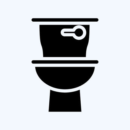 Icon Toilet. suitable for Kids symbol. glyph style. simple design editable. design template vector. simple illustrationのイラスト素材