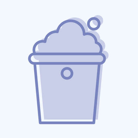 Icon Bucket. suitable for Kids symbol. two tone style. simple design editable. design template vector. simple illustrationのイラスト素材