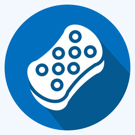 Icon Sponge. suitable for Kids symbol. long shadow style. simple design editable. design template vector. simple illustrationのイラスト素材