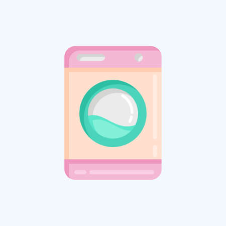 Icon Washer. suitable for Kids symbol. flat style. simple design editable. design template vector. simple illustrationのイラスト素材