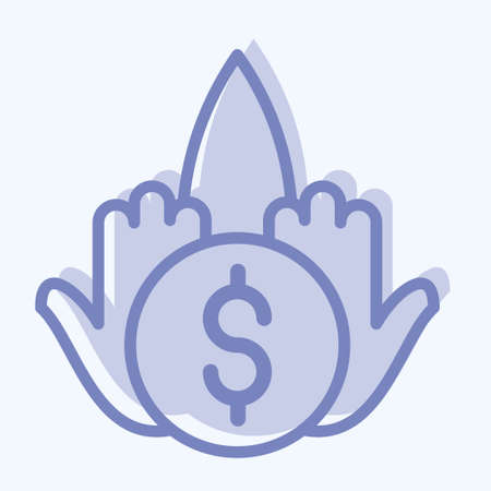 Icon Crowdfunding. suitable for education symbol. two tone style. simple design editable. design template vector. simple illustrationのイラスト素材
