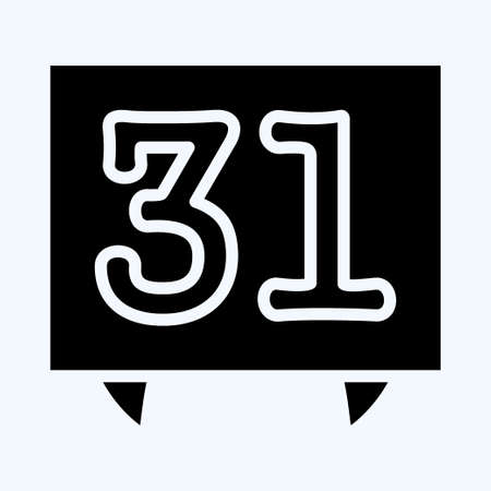 Icon Halloween Date. suitable for Halloween symbol. glyph style. simple design editable. design...