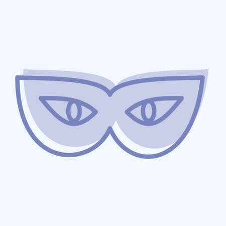 Icon Masquerade. suitable for Halloween symbol. two tone style. simple design editable. design template vector. simple illustrationのイラスト素材