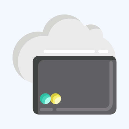 Icon Digital Wallets. suitable for education symbol. flat style. simple design editable. design template vector. simple illustrationの写真素材