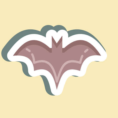 Sticker Bat. suitable for Halloween symbol. simple design editable. design template vector. simple illustrationの写真素材