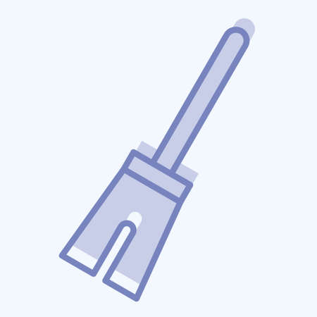 Icon Broom. suitable for Halloween symbol. two tone style. simple design editable. design template vector. simple illustrationのイラスト素材
