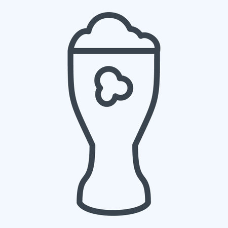 Icon Beer. suitable for education symbol. line style. simple design editable. design template vector. simple illustrationのイラスト素材