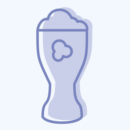 Icon Beer. suitable for education symbol. two tone style. simple design editable. design template vector. simple illustrationのイラスト素材