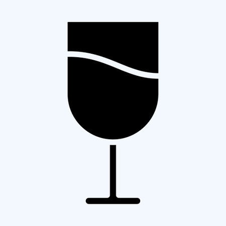 Icon Wine. suitable for education symbol. glyph style. simple design editable. design template vector. simple illustrationのイラスト素材