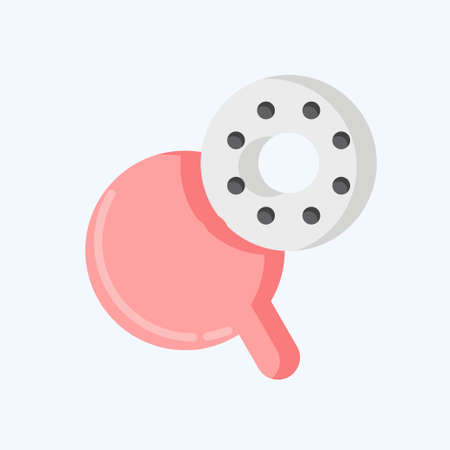 Icon Bobbin Case. suitable for education symbol. flat style. simple design editable. design template vector. simple illustrationのイラスト素材