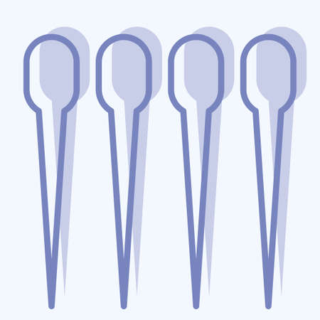 Icon Sewing Needles. suitable for education symbol. two tone style. simple design editable. design template vector. simple illustrationのイラスト素材