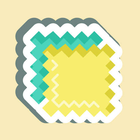 Sticker Cloth. suitable for education symbol. simple design editable. design template vector. simple illustrationのイラスト素材
