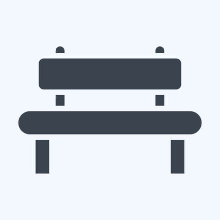 Icon Bench. suitable for City Park symbol. glyph style. simple design editable. design template vector. simple illustrationのイラスト素材