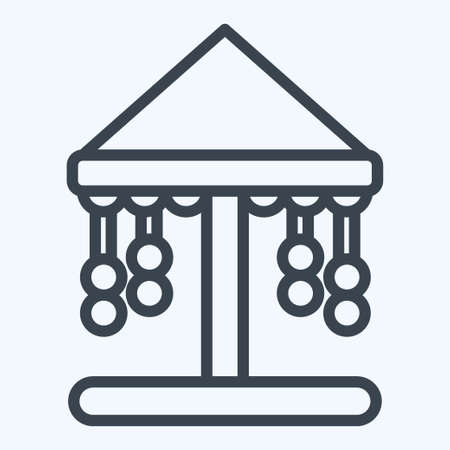Icon Carousel. suitable for City Park symbol. line style. simple design editable. design template vector. simple illustrationのイラスト素材