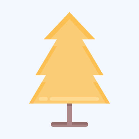 Icon Pine. suitable for City Park symbol. flat style. simple design editable. design template vector. simple illustrationのイラスト素材