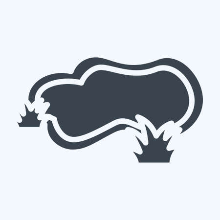 Icon Pond. suitable for City Park symbol. glyph style. simple design editable. design template vector. simple illustrationのイラスト素材