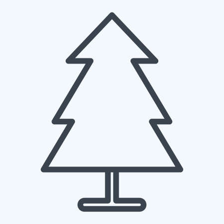 Icon Pine. suitable for City Park symbol. line style. simple design editable. design template vector. simple illustrationのイラスト素材