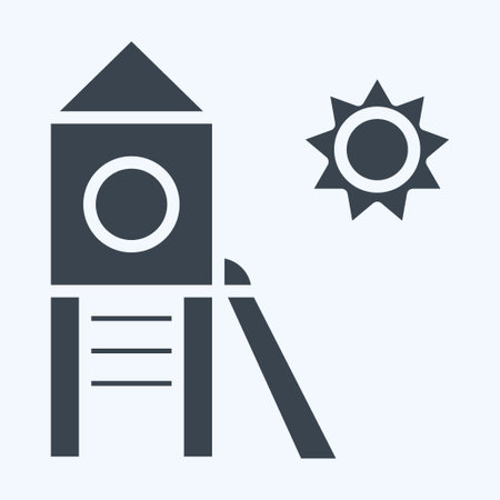 Icon Playground. suitable for City Park symbol. glyph style. simple design editable. design template vector. simple illustrationのイラスト素材
