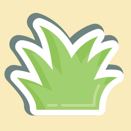 Sticker Lawn. suitable for City Park symbol. simple design editable. design template vector. simple illustrationのイラスト素材