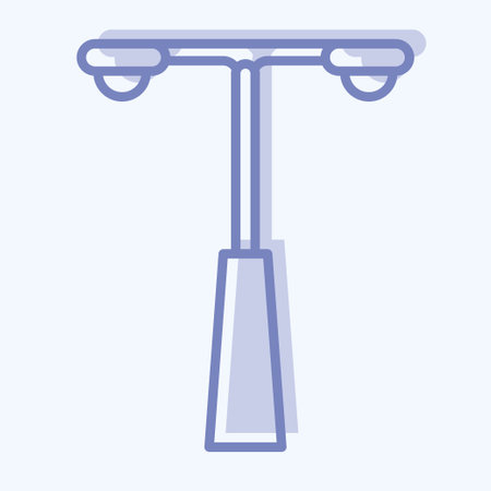 Icon Streetlight. suitable for City Park symbol. two tone style. simple design editable. design template vector. simple illustrationのイラスト素材