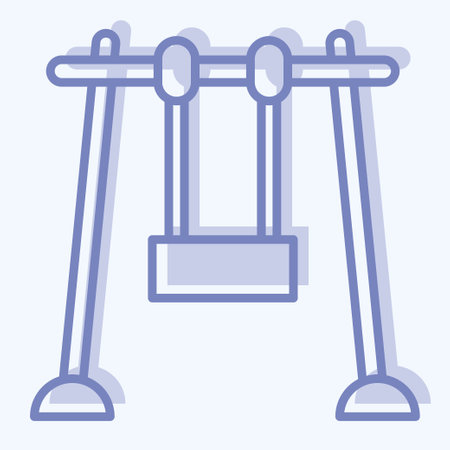 Icon Swing. suitable for City Park symbol. two tone style. simple design editable. design template vector. simple illustrationのイラスト素材