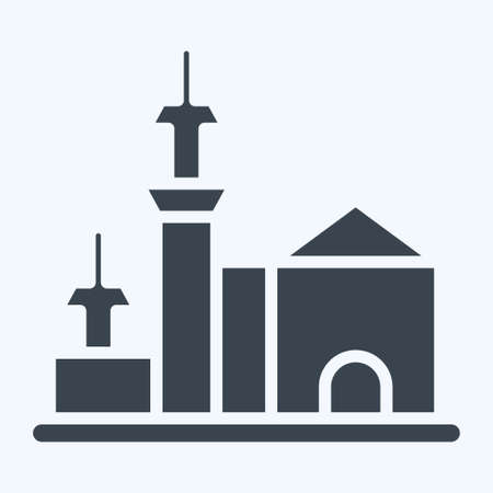 Icon Castle. suitable for education symbol. glyph style. simple design editable. design template vector. simple illustrationのイラスト素材