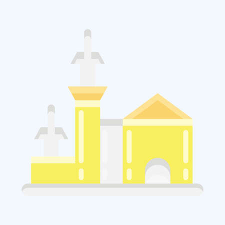 Icon Castle. suitable for education symbol. flat style. simple design editable. design template vector. simple illustrationのイラスト素材