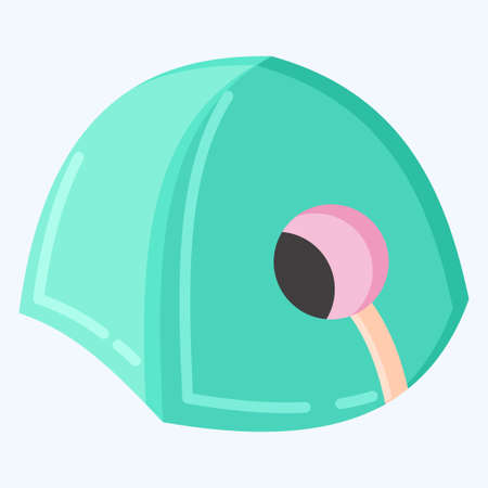 Icon Tent. suitable for education symbol. flat style. simple design editable. design template...