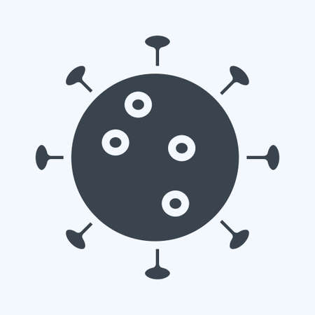 Icon Flu Virus. suitable for flu symbol. glyph style. simple design editable. design template vector. simple illustrationのイラスト素材