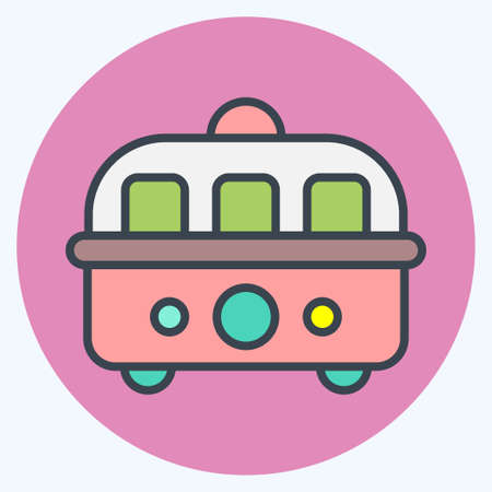 Icon Yogurt Maker. suitable for Kitchen Appliances symbol. color mate style. simple design editable. design template vector. simple illustrationのイラスト素材