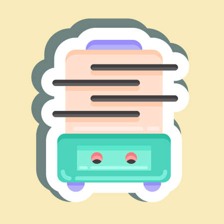 Sticker Food Dehydrator. suitable for Kitchen Appliances symbol. simple design editable. design template vector. simple illustrationのイラスト素材