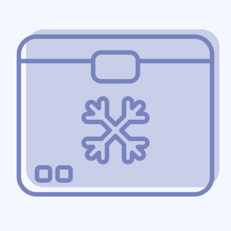 Icon Freezer. suitable for Kitchen Appliances symbol. two tone style. simple design editable. design template vector. simple illustrationのイラスト素材