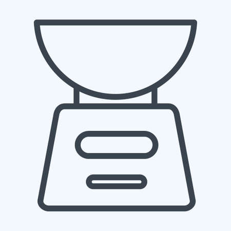 Icon Scales. suitable for Kitchen Appliances symbol. line style. simple design editable. design template vector. simple illustrationのイラスト素材