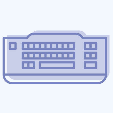 Icon Keyboard. suitable for Computer Components symbol. two tone style. simple design editable. design template vector. simple illustrationのイラスト素材