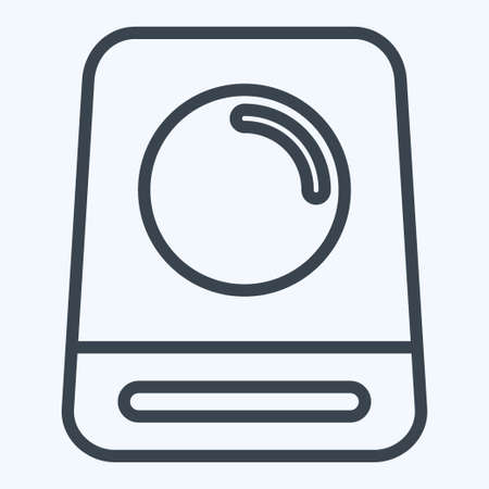 Icon DVD. suitable for Computer Components symbol. line style. simple design editable. design template vector. simple illustrationのイラスト素材