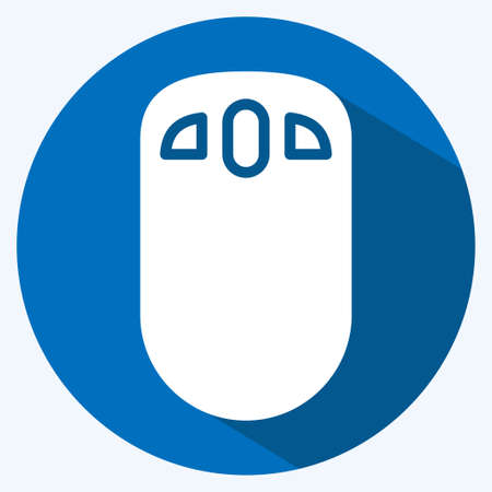 Icon Mouse. suitable for Computer Components symbol. long shadow style. simple design editable. design template vector. simple illustrationのイラスト素材
