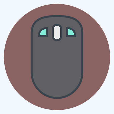 Icon Mouse. suitable for Computer Components symbol. color mate style. simple design editable. design template vector. simple illustrationのイラスト素材