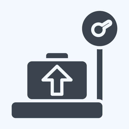 Icon Airport Scales. suitable for education symbol. glyph style. simple design editable. design template vector. simple illustrationのイラスト素材