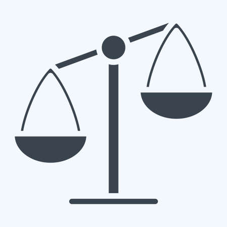 Icon Brass Scales. suitable for education symbol. glyph style. simple design editable. design template vector. simple illustrationのイラスト素材