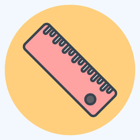 Icon Ruler. suitable for education symbol. color mate style. simple design editable. design template vector. simple illustrationのイラスト素材