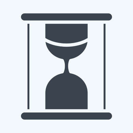 Icon Sandglass. suitable for education symbol. glyph style. simple design editable. design template vector. simple illustrationのイラスト素材