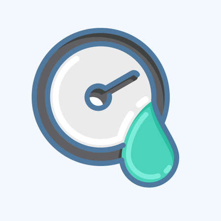 Icon Hygrometer. suitable for education symbol. doodle style. simple design editable. design template vector. simple illustrationのイラスト素材
