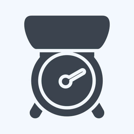 Icon Kitchen Scales. suitable for education symbol. glyph style. simple design editable. design template vector. simple illustrationのイラスト素材