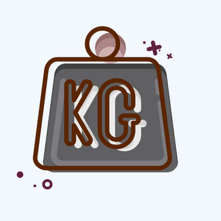 Icon Weight. suitable for education symbol. MBE style. simple design editable. design template vector. simple illustrationのイラスト素材