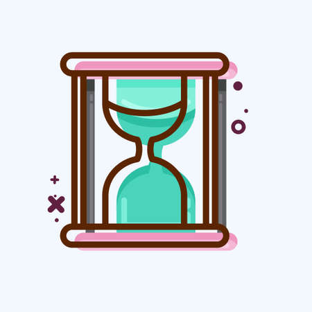 Icon Sandglass. suitable for education symbol. MBE style. simple design editable. design template...