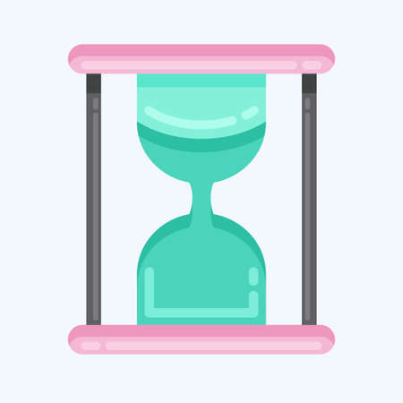 Icon Sandglass. suitable for education symbol. flat style. simple design editable. design template vector. simple illustrationのイラスト素材
